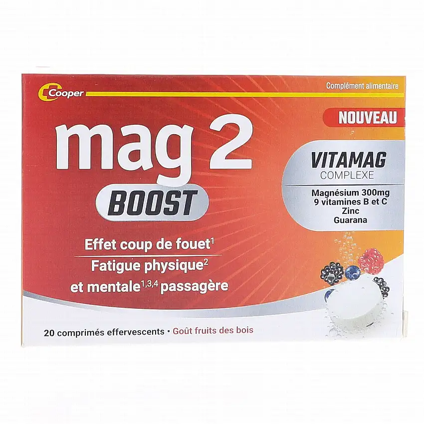 MAG 2 Vitamag Boost x20 comprimés effervescents