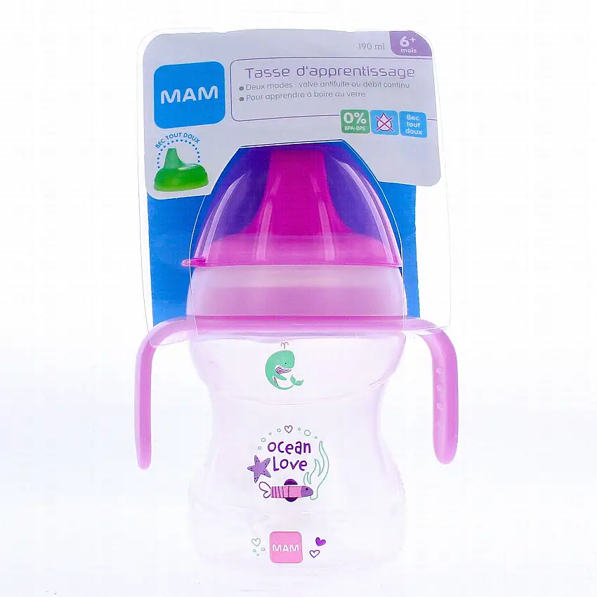 MAM Tasse d'apprentissage +6mois 190ml Rose