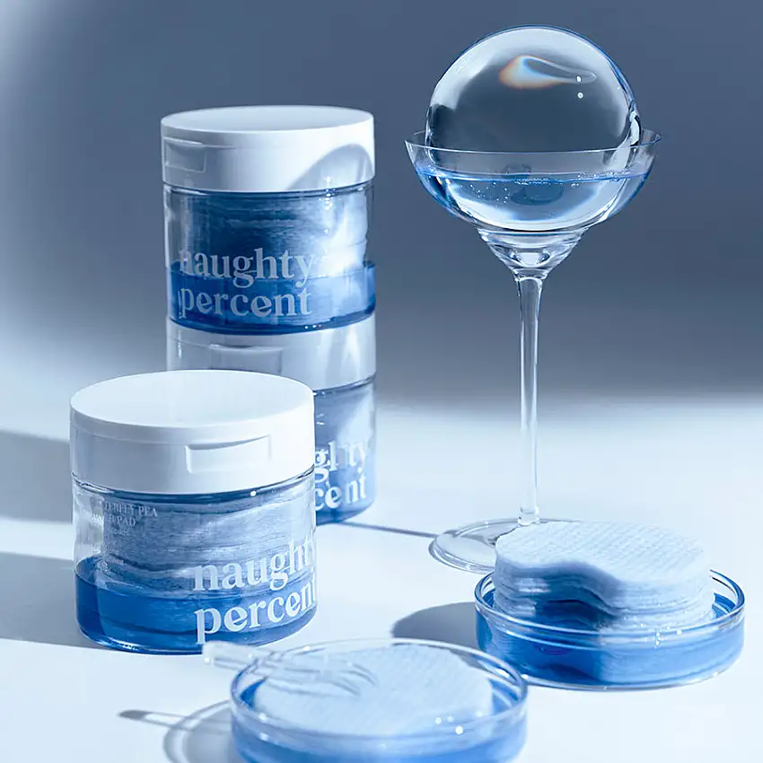NAUGHTY PERCENT Butterfly Pea Toner Pad 60p 200g