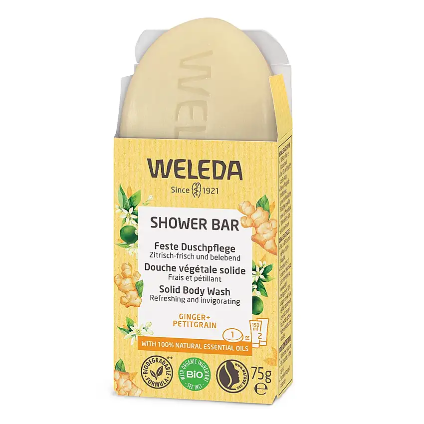 Gingembre + Petitgrain Douche végétale Solide 75g
