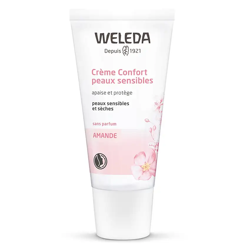 Amande Crème Confort Peaux Sensibles - Peaux Sèches - Sans Parfum - 30 ml