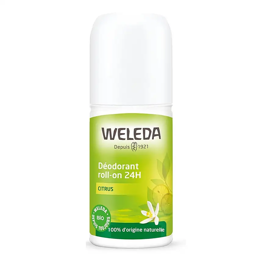 Citrus Déodorant Roll-On - Sans Sels d'Aluminium - Efficacité 24h - Flacon à Bille 50 ml