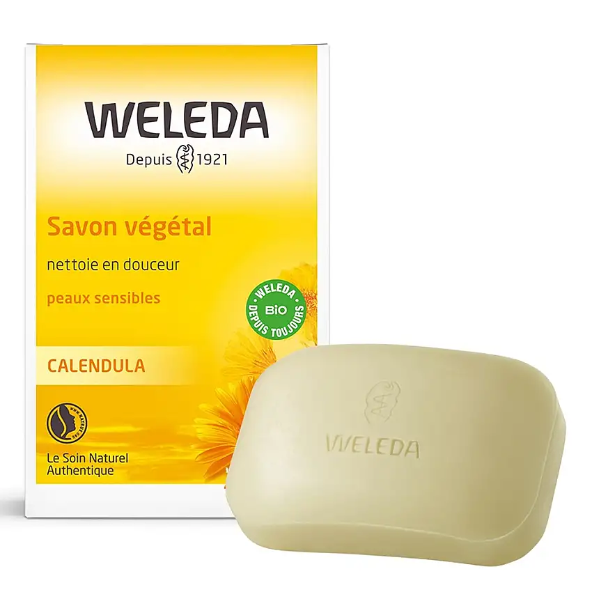 Calendula Savon Végétal au Calendula - Peaux Sensibles - 100 % Naturel - 100g