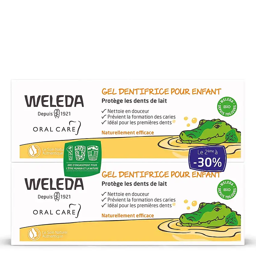 Kids Soin Bucco-Dentaire Gel Dentifrice Lot de 2 x 50ml