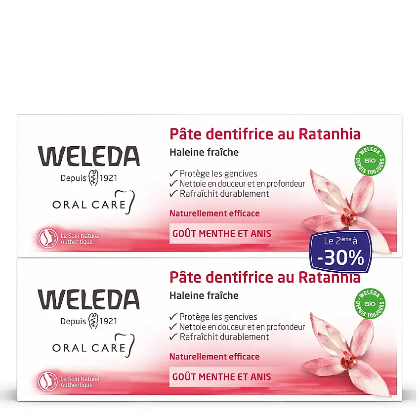Rathania Soin Bucco-Dentaire Pâte Dentifrice Lot de 2 x 75ml