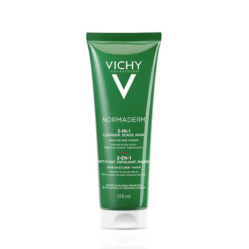 Normaderm 3 en 1 Nettoyant, Démaquillant et Masque 125 ml