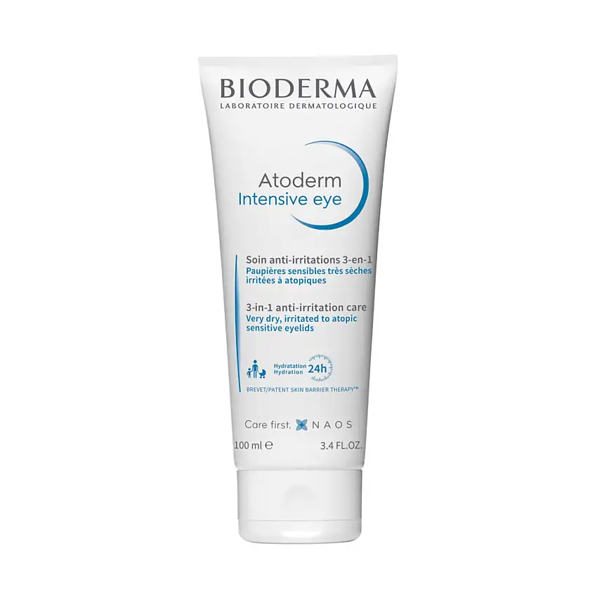 Atoderm Intensive Eye Soin Anti-Irritations 3-en-1 - Apaise, Répare, Démaquille.100 ml