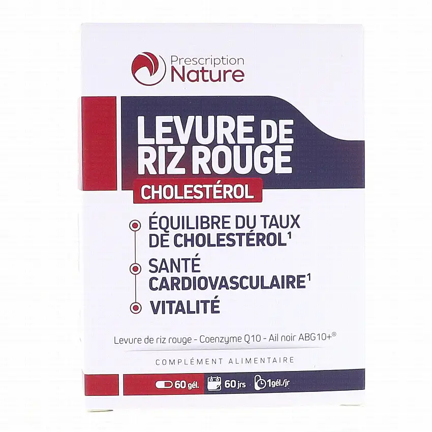 PRESCRIPTION NATURE Levure de riz rouge 60 gélules