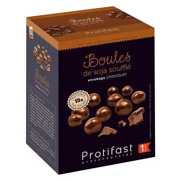 Protifast Boules de Soja Soufflé Chocolat - 5 sachets