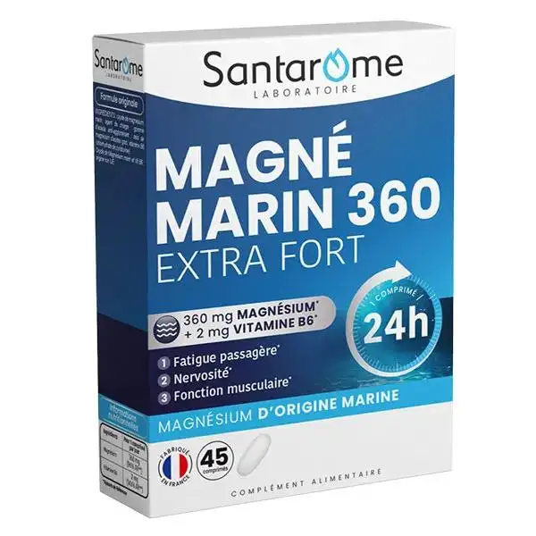 Santarome - Magnésium Marin 360 mg Extra Fort - Stress, Fatigue - 45 comprimés