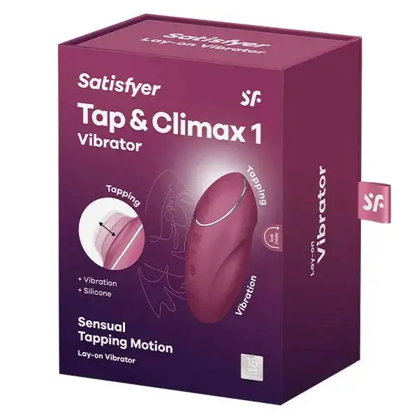Satisfyer Tap et Climax 1 Vibrator - Red - Stimulateur Clitoridien Tapping