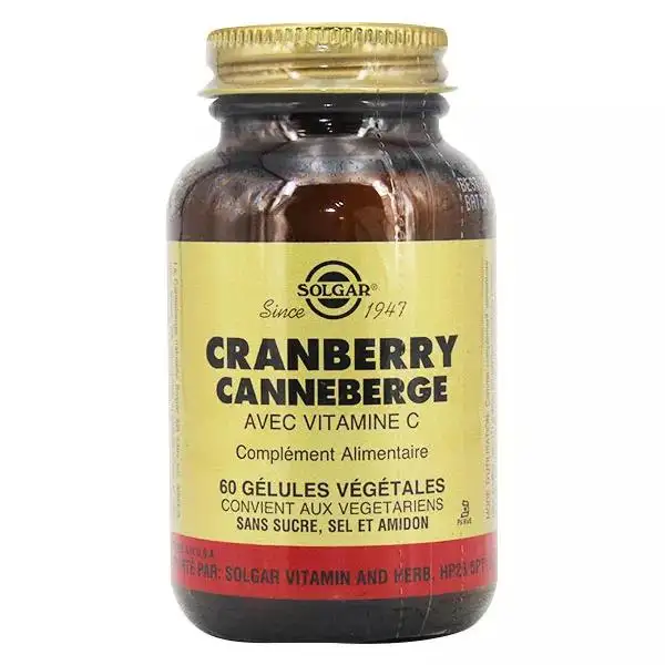 Solgar Cranberry Canneberge 60 gélules végétales