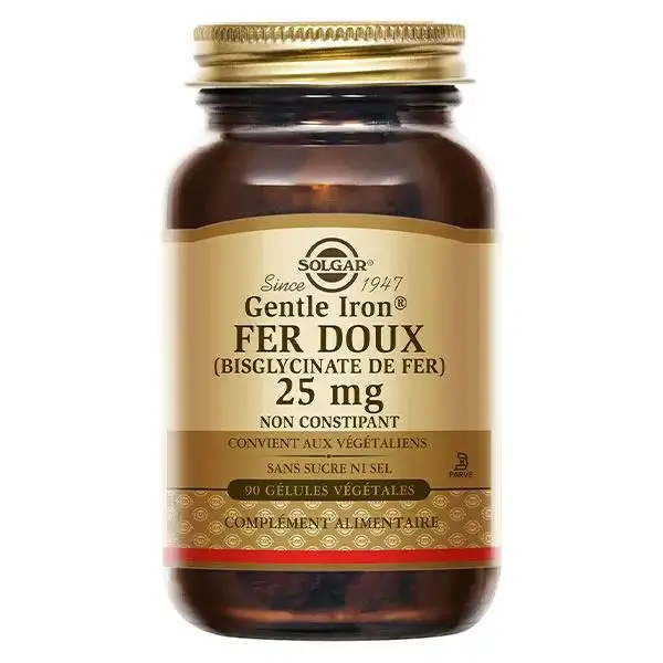 Solgar Fer Doux Gentle Iron 90 gélules végétales