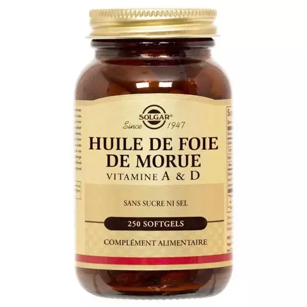 Solgar Huile de foie de Morue 250 Softgels