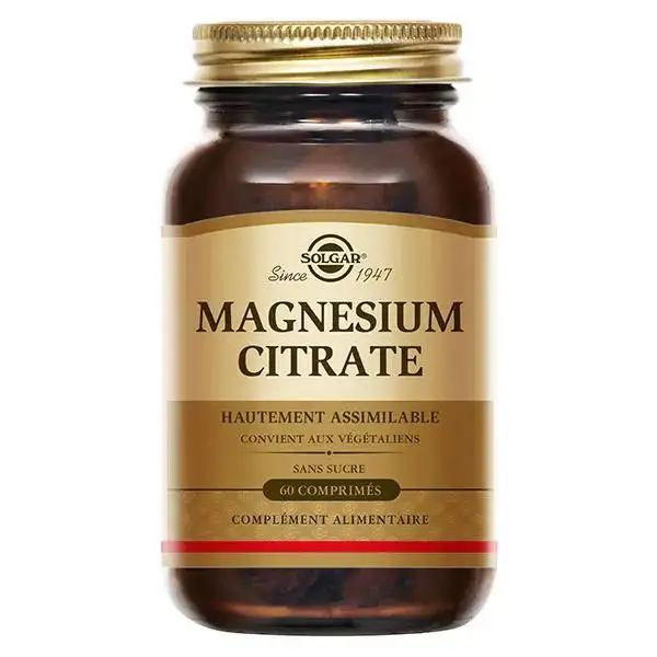 Solgar Magnésium Citrate 60 comprimés