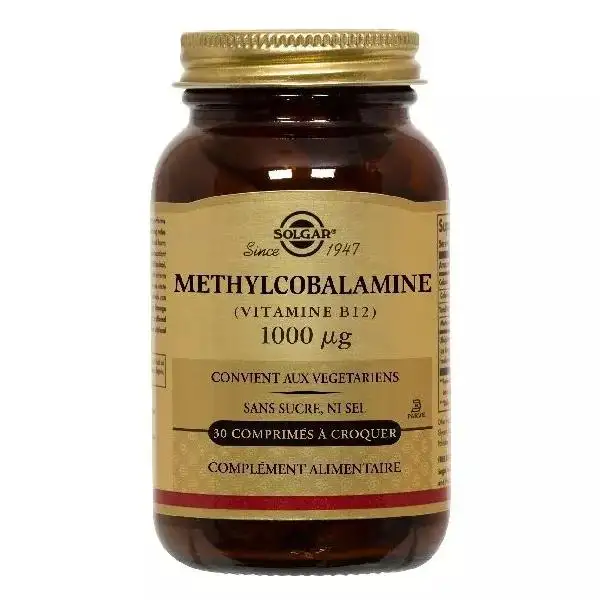 Solgar Méthylcobalamine Vit B12 1000µg 30 comprimés à croquer