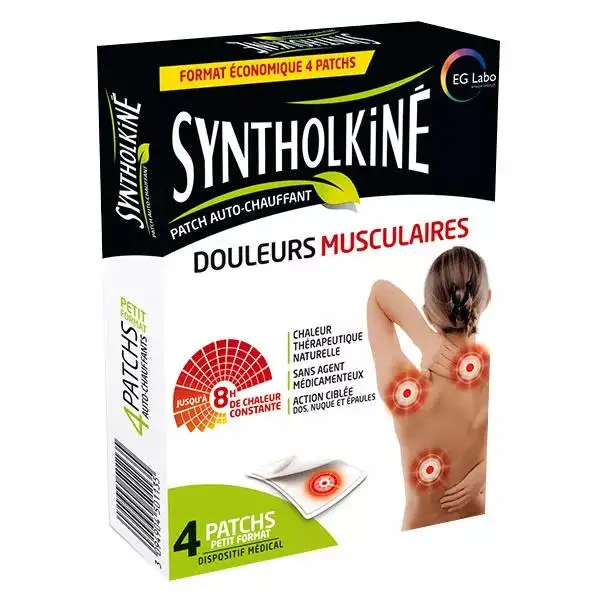 SyntholKiné Patch Chauffant Dos Nuque Épaules 4 unités
