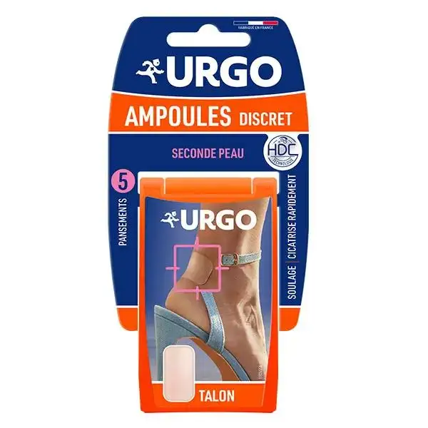 Urgo Pieds Mains Ampoules Pansement Hydrocolloïde Talon Moyen Format 5 unités
