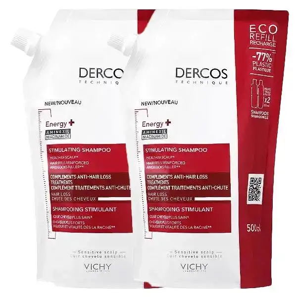 Vichy Dercos Technique Shampooing Energy+ 2x Écorecharge 500ml