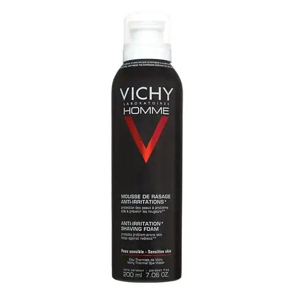 Vichy Homme Mousse de Rasage Anti-Irritations Peaux Sensibles 200ml