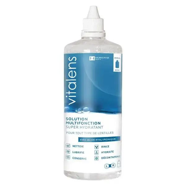 Vitalens Solution de Nettoyage Multifonction pour Lentilles Souples 400ml