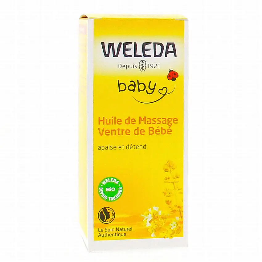 WELEDA Huile de massage ventre de bébé bio flacon 50ml