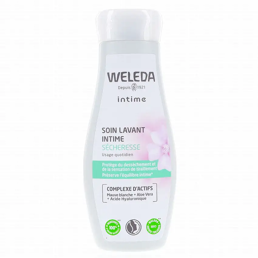 WELEDA Mauve blanche - Soin Lavant Intime Sécheresse Bio 200ml