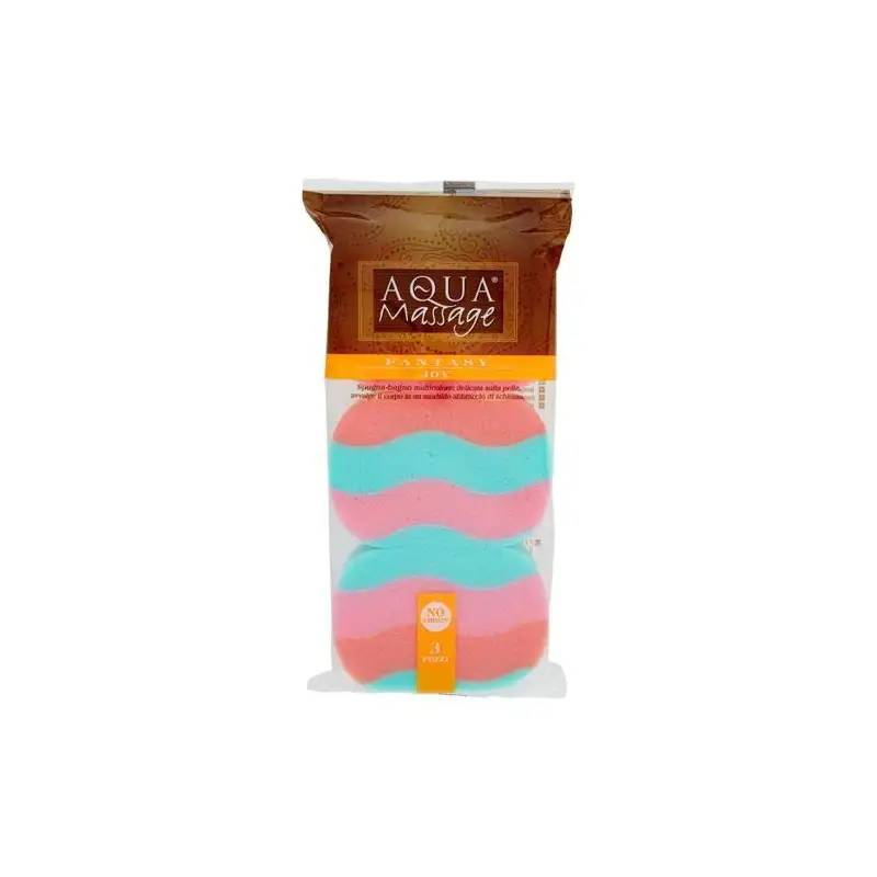 AQUA MASSAGE EPONGE DE BAIN MULTICOLORE B3