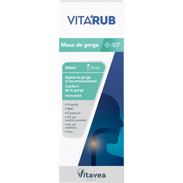 Vitavea Vita'Rub Maux de gorge Spray 15 ml