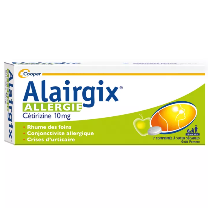 Alairgix Allergie Cetitrizine 10MG 7 comprimés