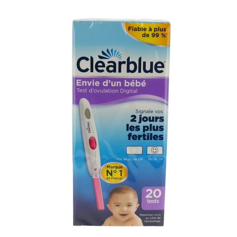 Clearblue Test D'ovulation 1 Hormones Boîte De 20