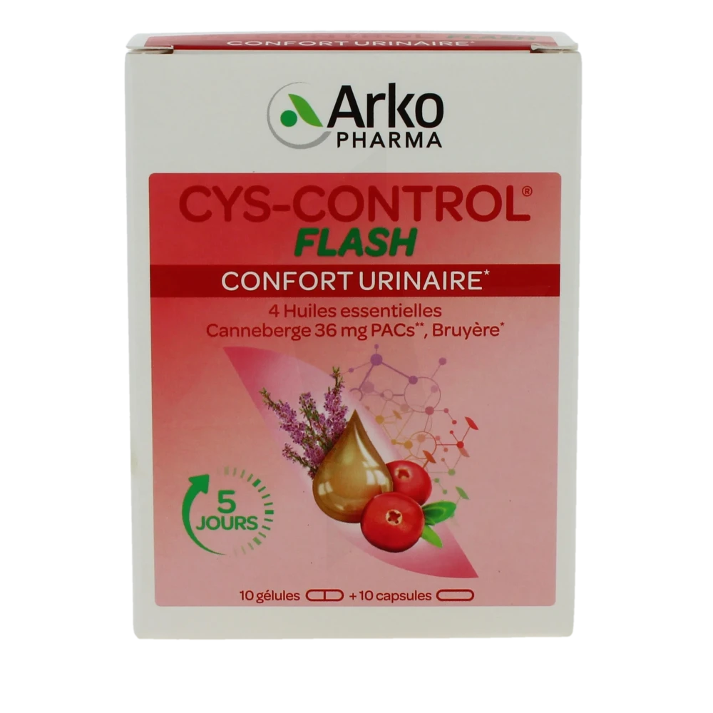 Cys-control Flash 36mg Gélules Boîte De 20