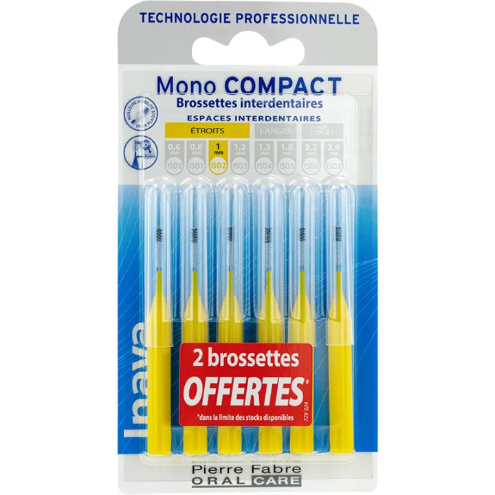 Inava Mono Compact Brossettes Interdentaires 1 mm