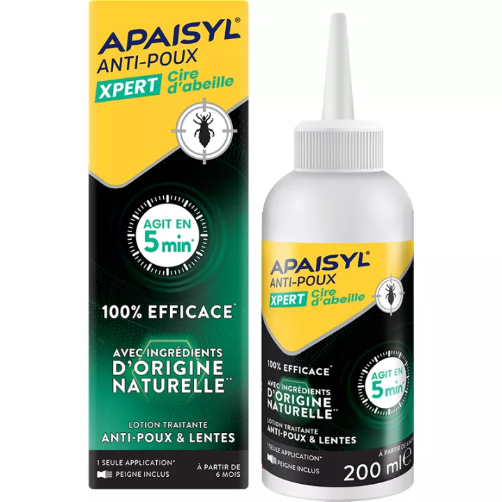 Apaisyl Xpert Cire d'Abeille Lotion Anti-Poux & Lentes