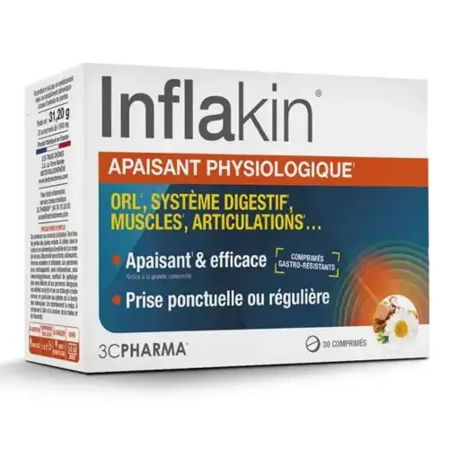 3C Pharma - INFLAKIN  états inflammatoires - 30comprimés