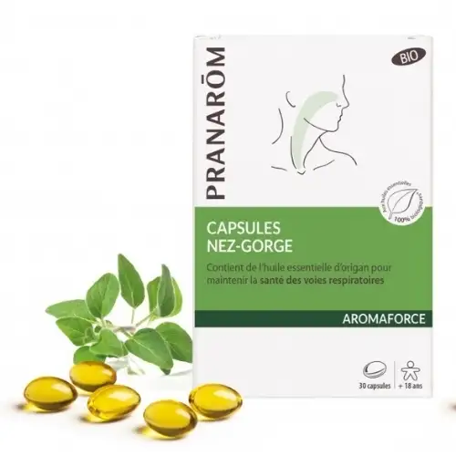 AROMAFORCE Bio - Pranarôm Nez Gorge - 30 Capsules