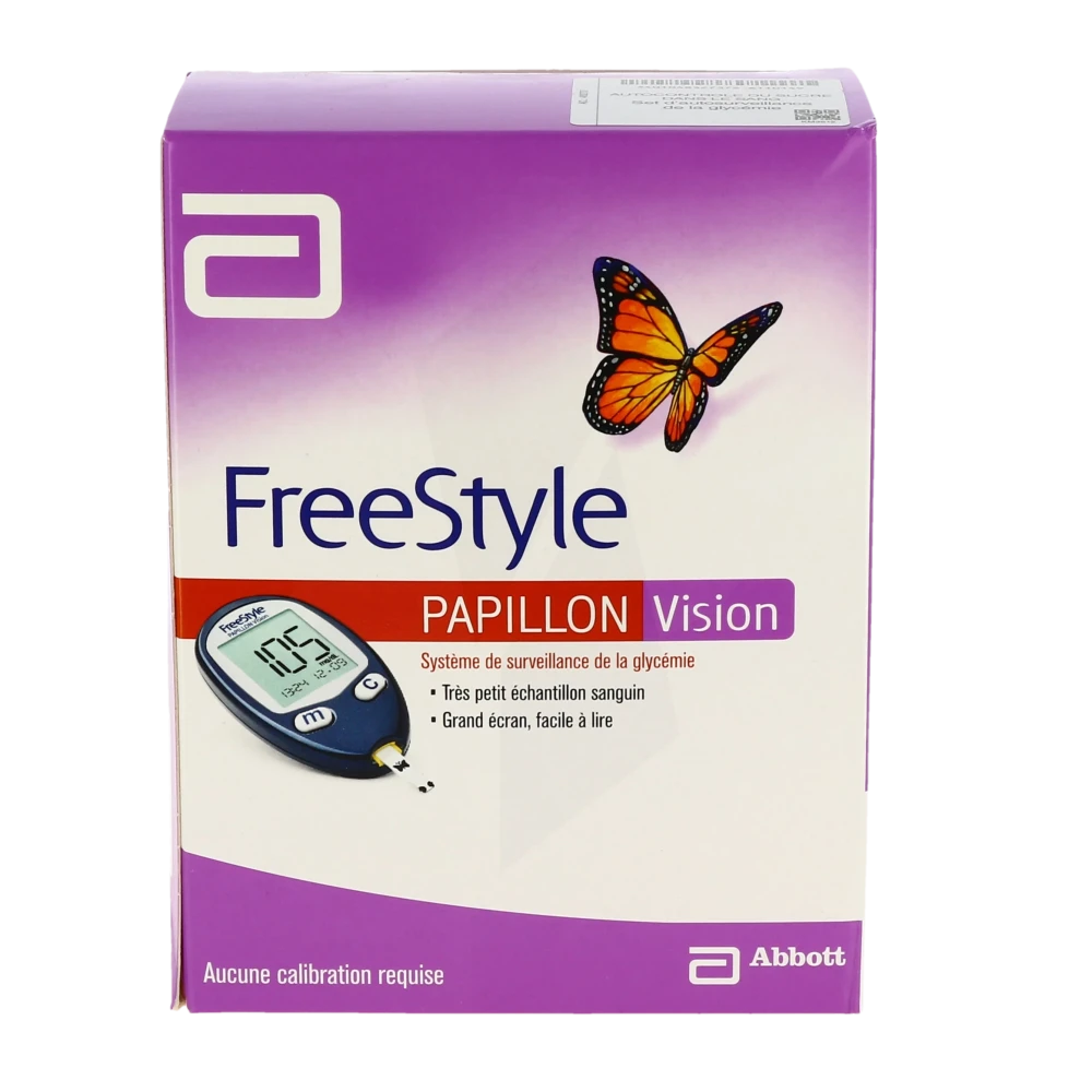 Freestyle Papillon Vision Set Autosurveillance Glycémie