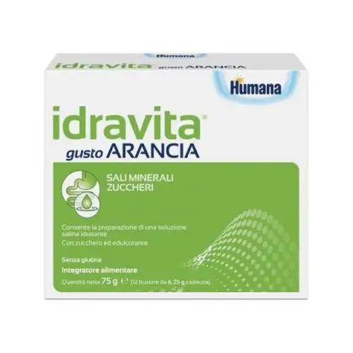 Idravita Humana 12 Sachets Goût Orange.