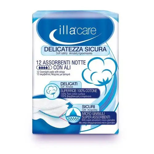 Absorbants de nuit Illa® Care 12 pièces