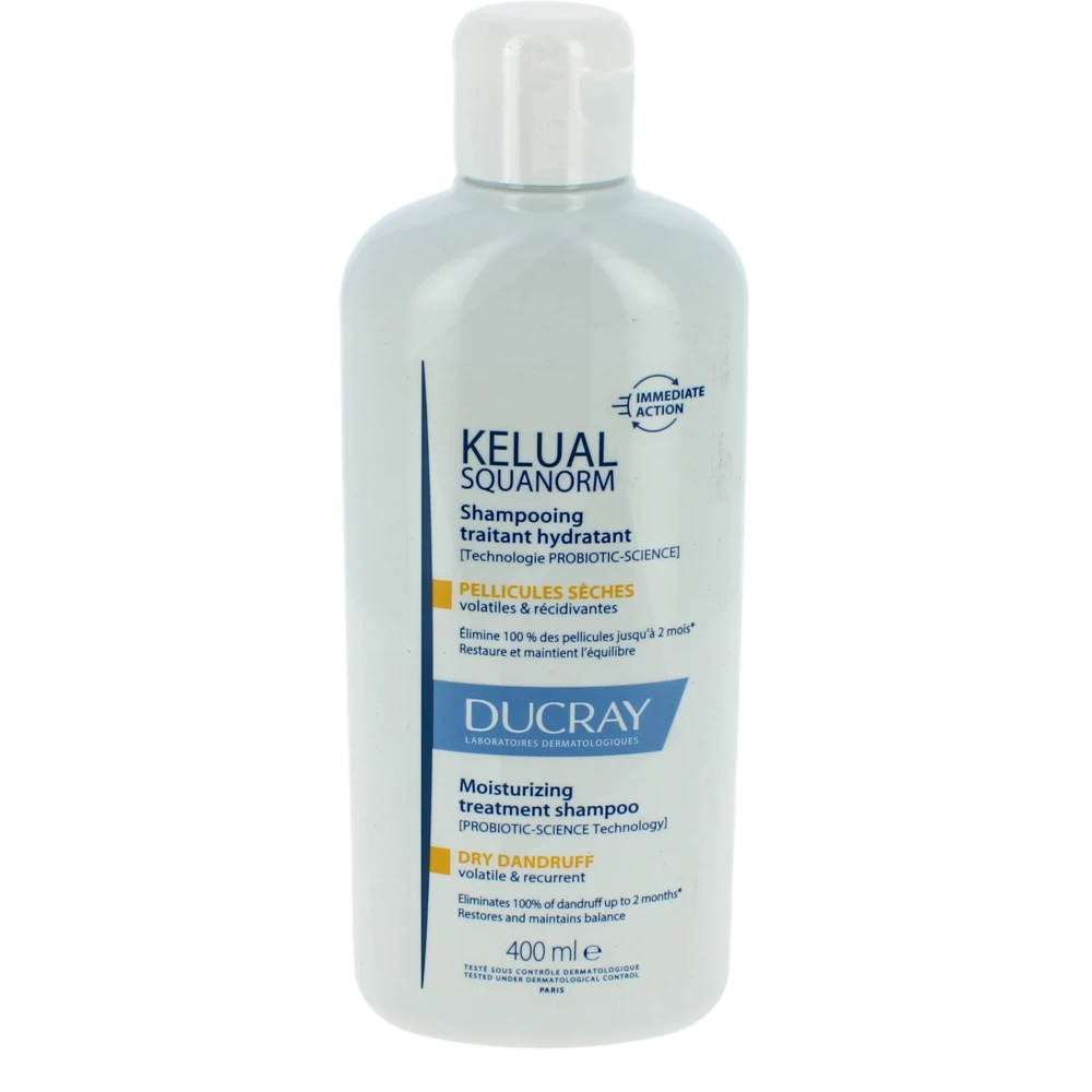 Kelual Squanorm Shampoing Pellicules Sèches Flacon De 400 Ml