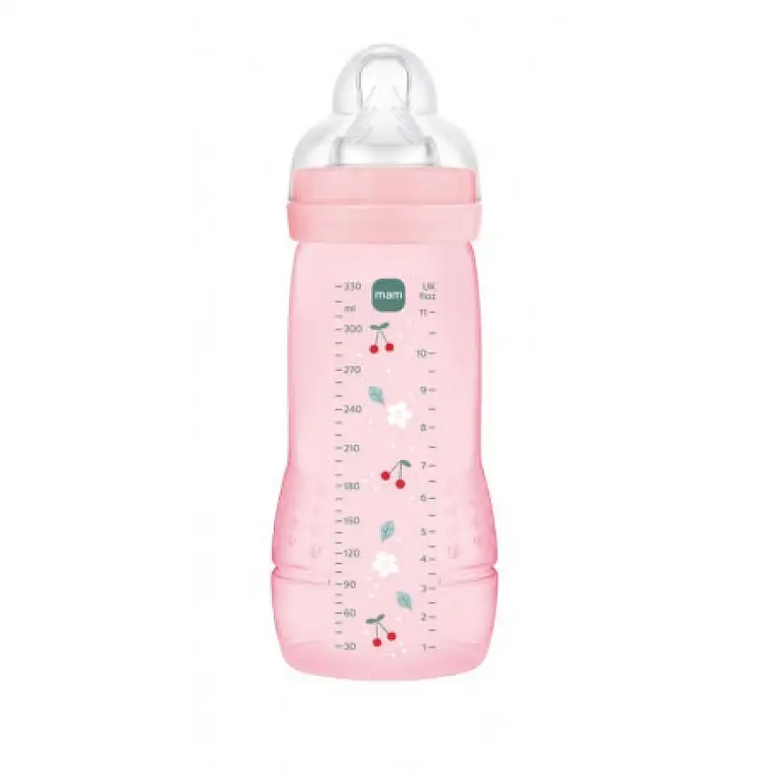 Mam - Biberon easy active 2ème âge 6 mois+ rose - 330ml