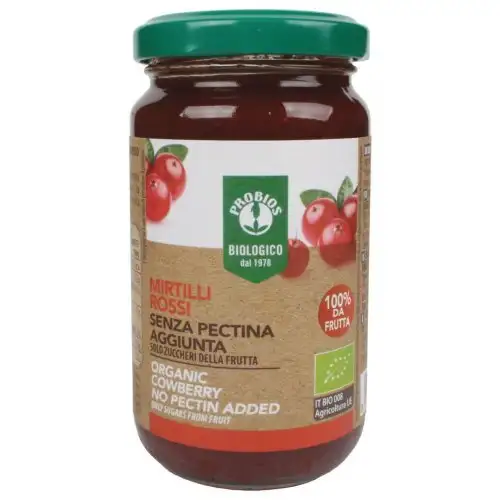 Compote De Fruits Aux Canneberges Sans Pectine Ajoutée Probios 220g