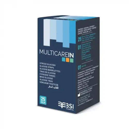 MultiCare IN Glucose 25 Bandelettes Pour Auto-analyse
