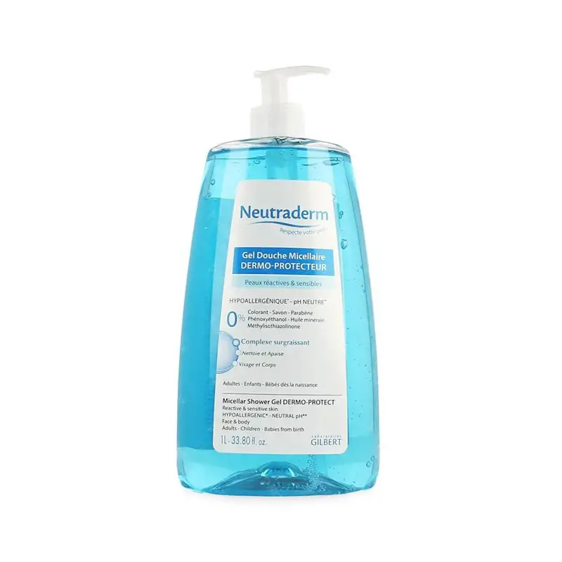 NEUTRADERM gel douche micellaire dermo-protecteur pompe 1L