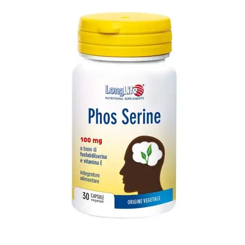Phos Sérine 100mg LongLife 30 Capsules Végétariennes