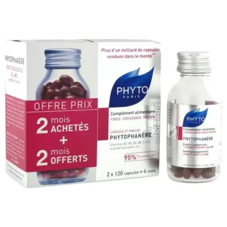 Phytophanere, Complément alimentaire Action antichute et fortifiante - 2 x 120 capsules