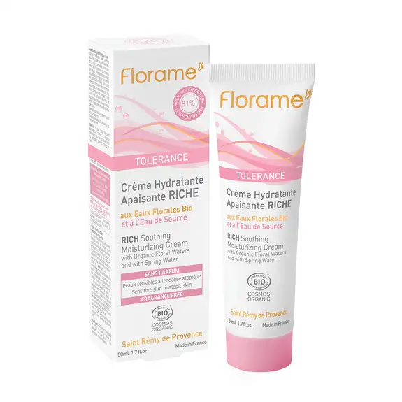 Florame Crème Hydratante Apaisante riche bio 50ml