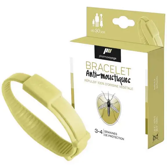 Bracelet anti-moustiques ivoire Pharmavoyage