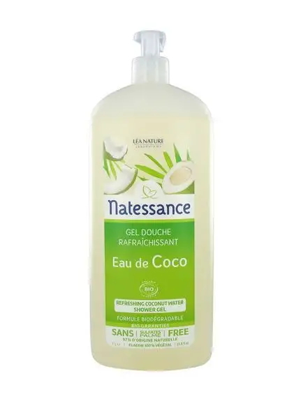 Natessance Gel Douche Eau de Coco Bio 1 Litre