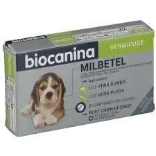 Milbetel vermifuge pour petit chien et chiot 2 comprimés
